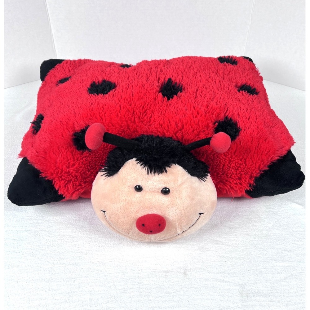 Pillow Pet Ladybug Red Black 2010 Soft Stuffed Plush RARE Retired 18"